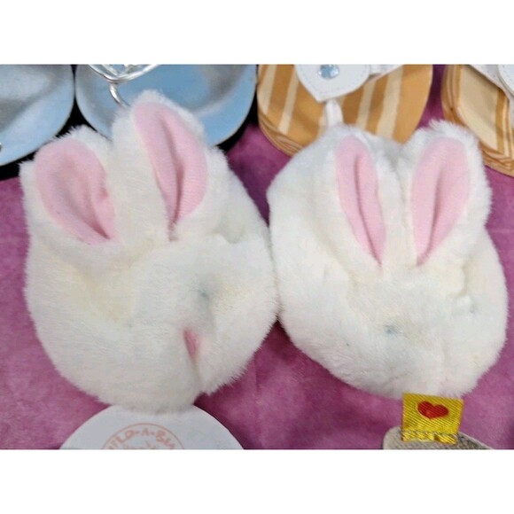 Lot of 5 Pair Build A Bear BAB Sandals Bunny Slippers Shoes For Your Stuffies - Picture 6 of 8